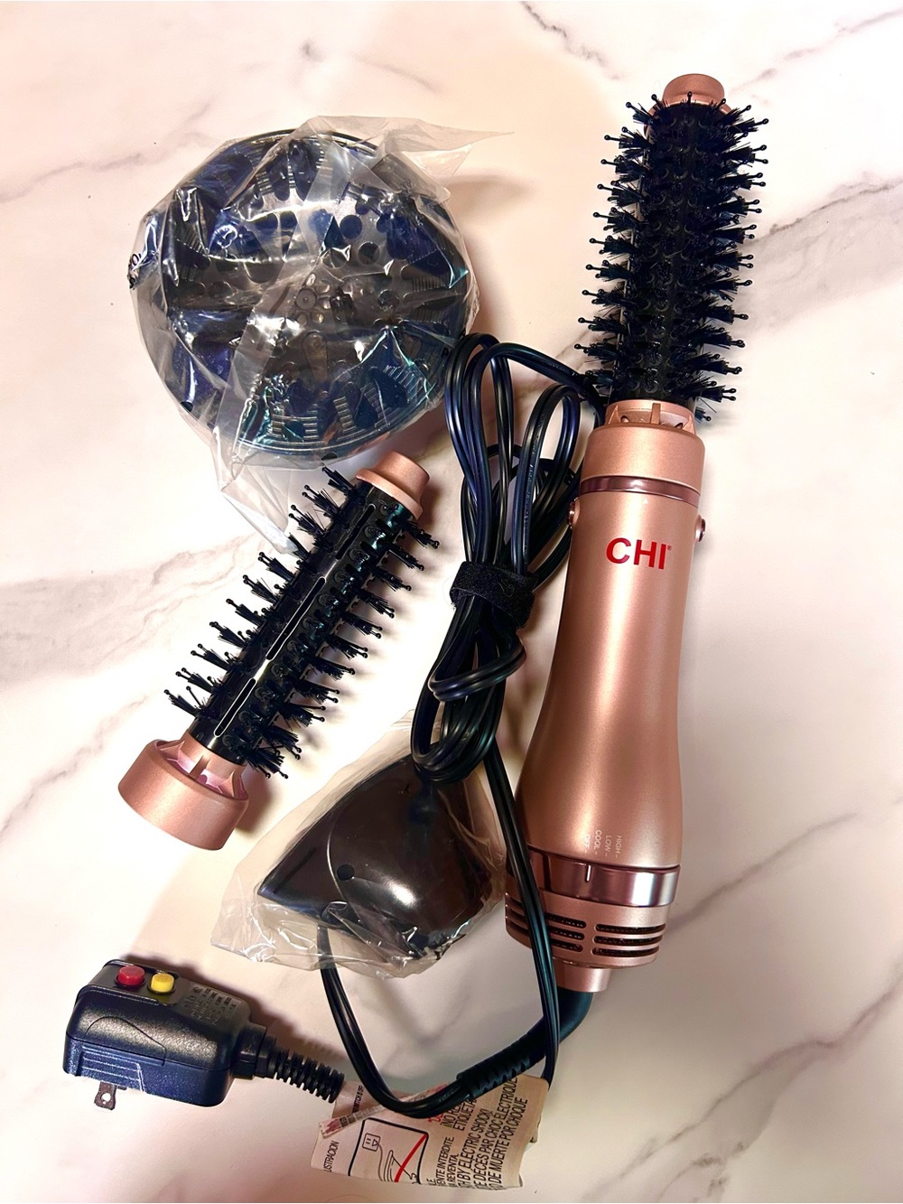 CHI Rose Gold 2-in-1 Hot Air Styling Brush